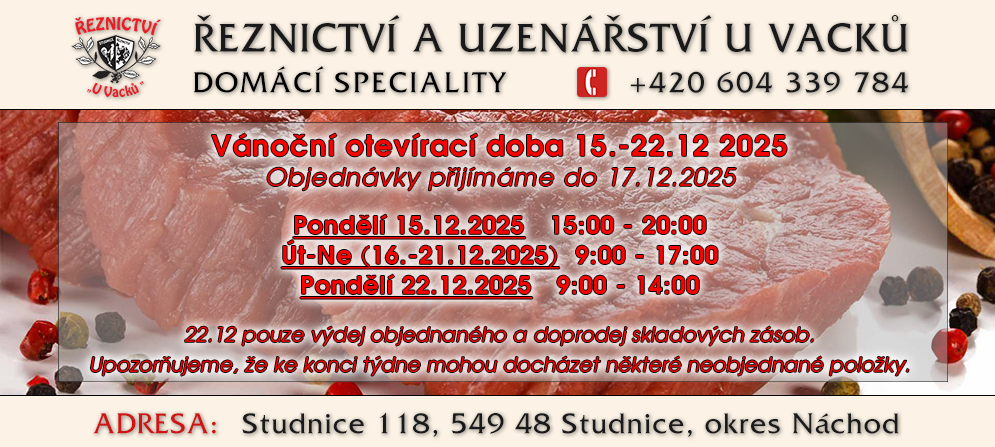 řeznictví u vacků